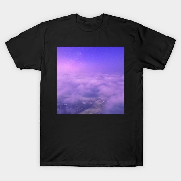 Beautiful Cloudy Sky Filled with Stars T-Shirt by RiddhiShah